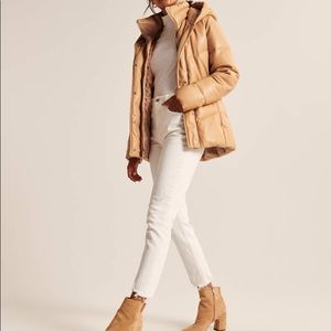 AF Ultra Mid-Length Vegan Leather Puffer (NWT)